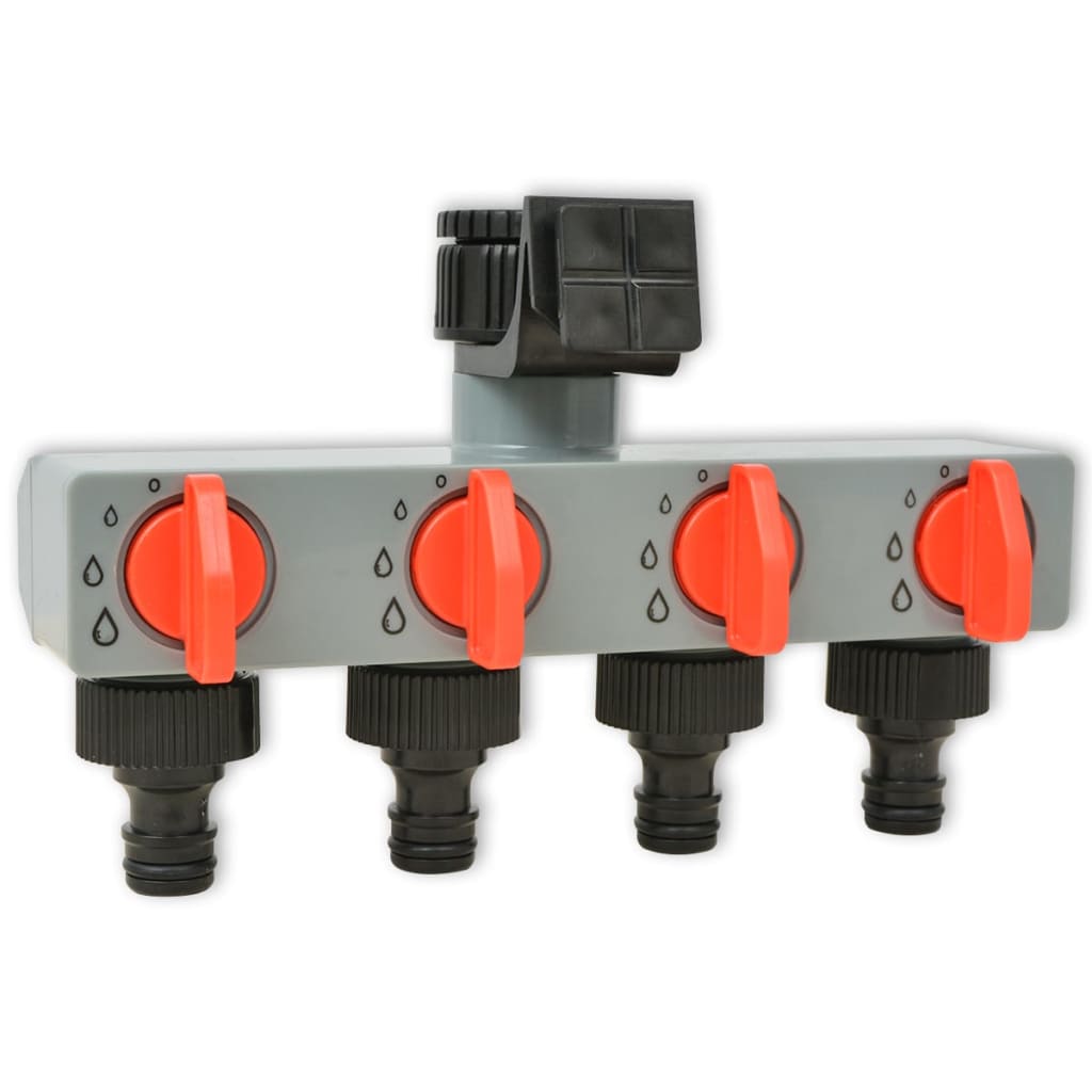 vidaXL Automatischer Bewässerungs-Timer mit 4 Stationen 3 V