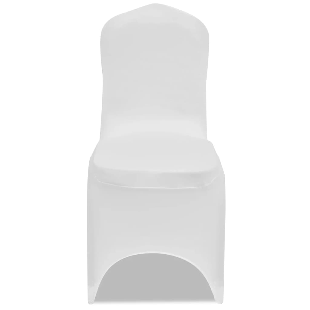 vidaXL Stretch Stuhlbezug 4 Stück Weiß