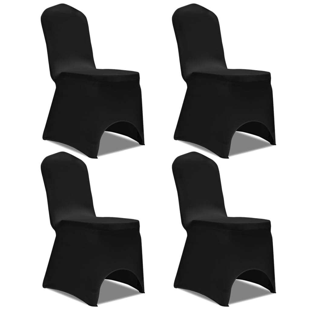 vidaXL Stretch Stuhlbezug 4 Stück Weiß