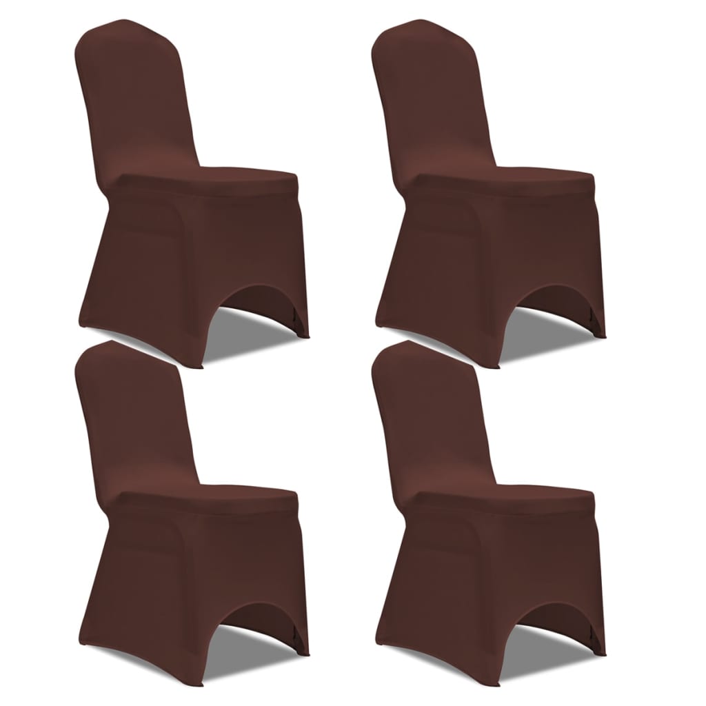 vidaXL Stretch Stuhlbezug 4 Stück Weiß
