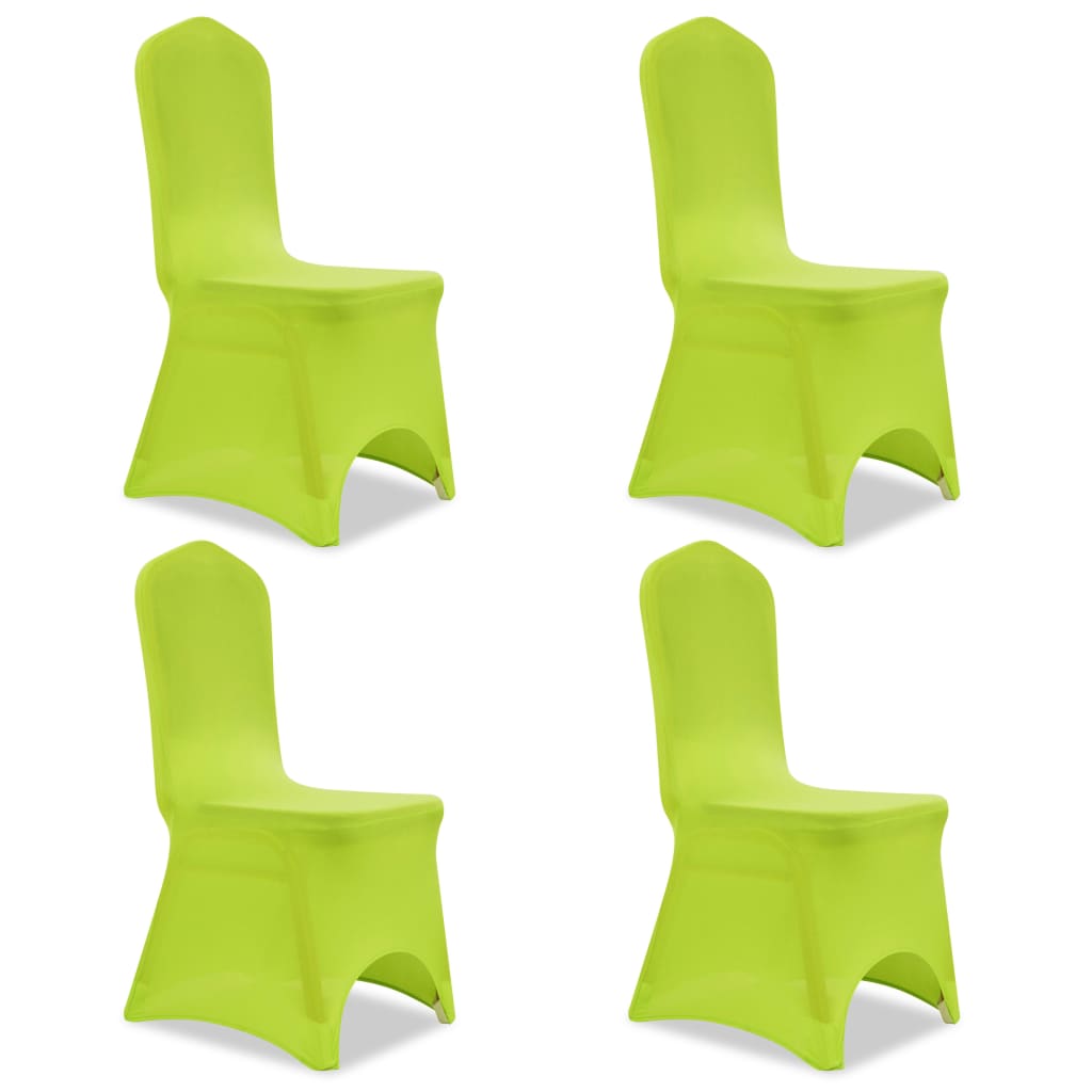 vidaXL Stretch Stuhlbezug 4 Stück Weiß