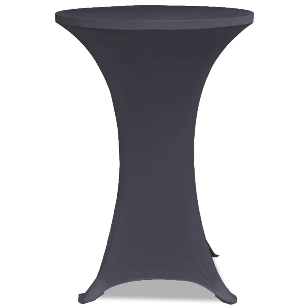 vidaXL Tischhusse Stretchhusse 2 Stk 60 cm Anthrazit