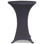 vidaXL Tischhusse Stretchhusse 2 Stk 60 cm Anthrazit