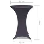 vidaXL Tischhusse Stretchhusse 2 Stk 60 cm Anthrazit
