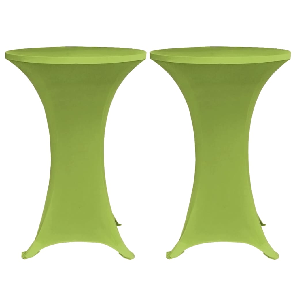 vidaXL Stretch Tischhusse 2 Stk 60 cm Grün