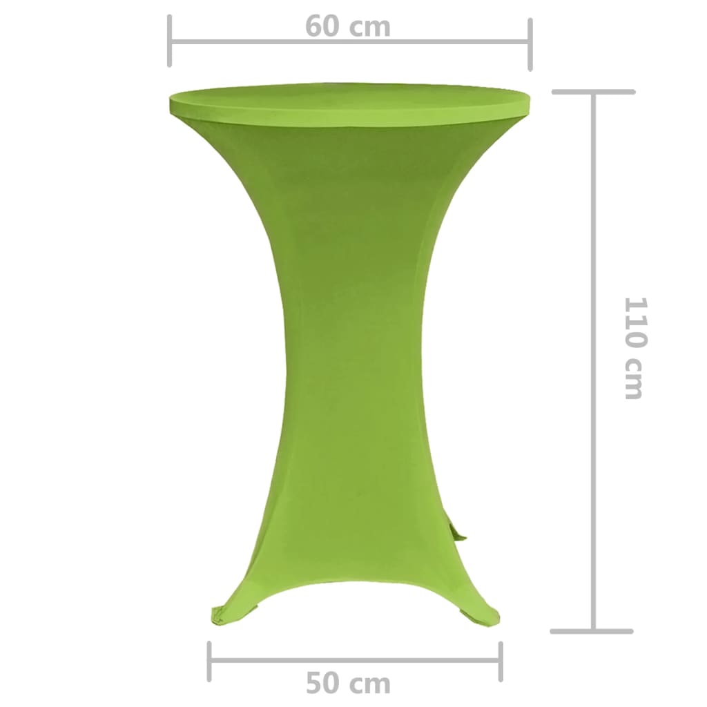 vidaXL Stretch Tischhusse 2 Stk 60 cm Grün