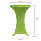 vidaXL Stretch Tischhusse 2 Stk 60 cm Grün