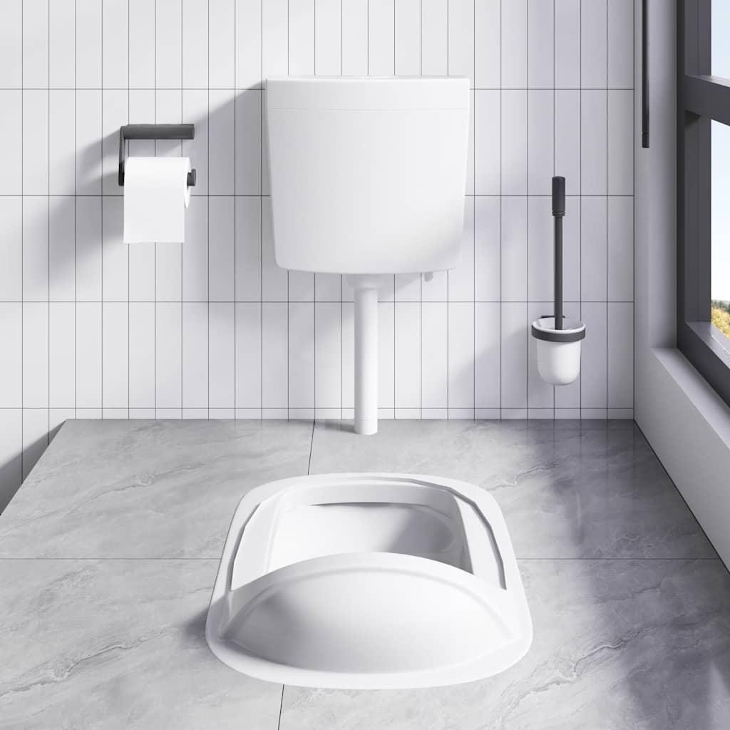 vidaXL Spülkasten Wasserzulauf Unten 3/6 L Weiß