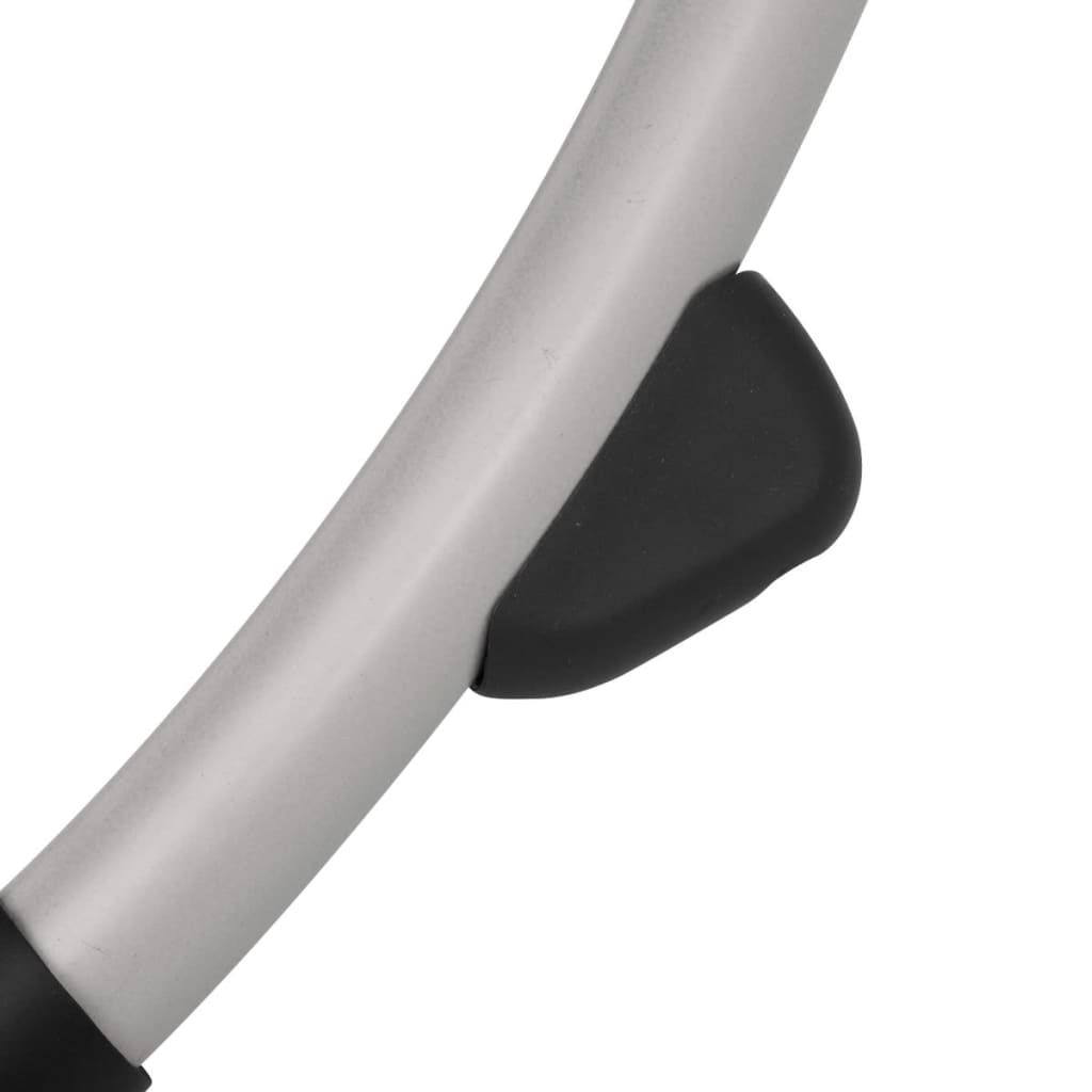 vidaXL Sonnenliege Geometrisch Outdoor Stahl Schwarz und Grau