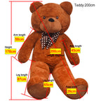 vidaXL Teddybär Kuscheltier Plüsch Braun 170 cm