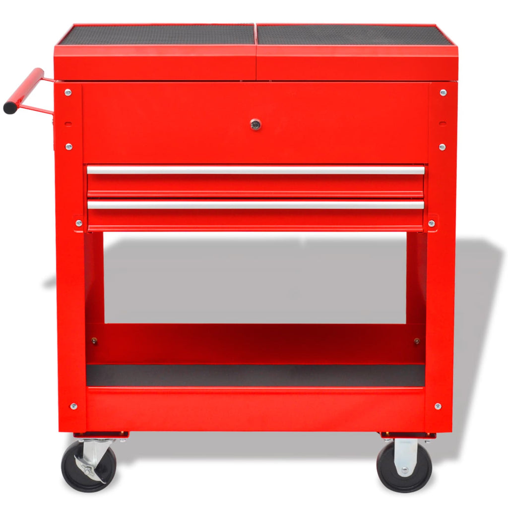 vidaXL Werkzeugwagen Rot 70,5 x 37 x 71 cm Stahl