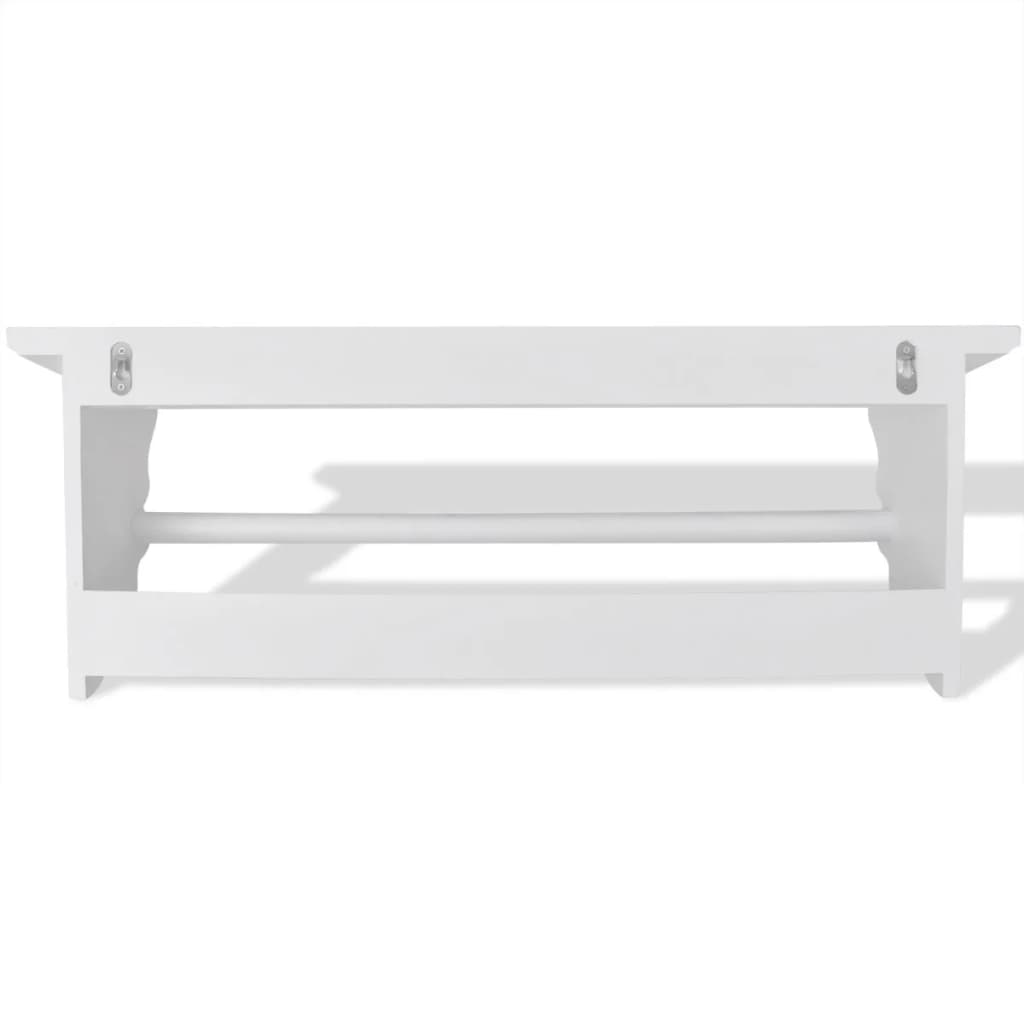 vidaXL Garderobe MDF Weiß Barocker Stil