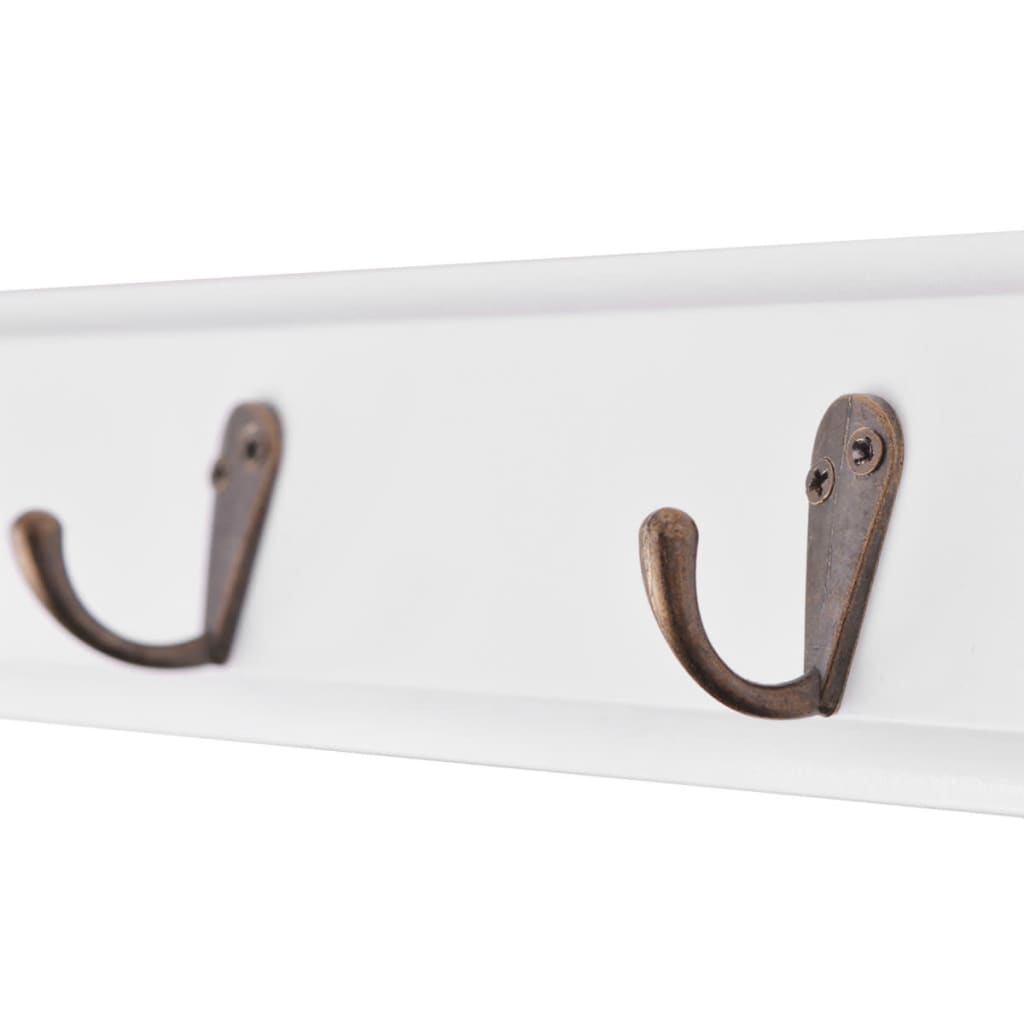 vidaXL Garderobe MDF Weiß Barocker Stil