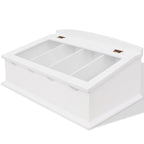 vidaXL Besteckschublade MDF Weiß Barocker Stil