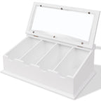 vidaXL Besteckschublade MDF Weiß Barocker Stil