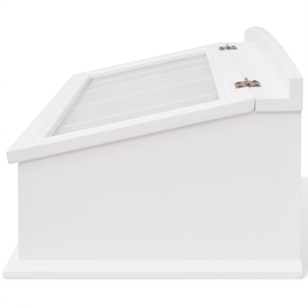 vidaXL Besteckschublade MDF Weiß Barocker Stil
