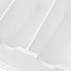 vidaXL Besteckschublade MDF Weiß Barocker Stil