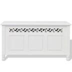 vidaXL Aufbewahrungsbank Barockstil MDF Weiß