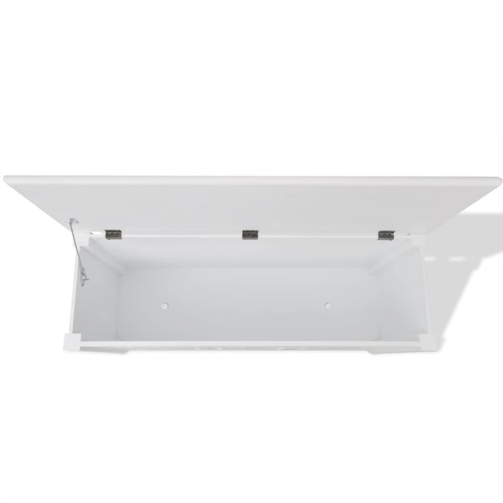 vidaXL Aufbewahrungsbank Barockstil MDF Weiß