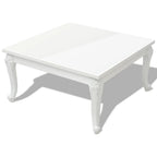 vidaXL Couchtisch 80x80x42 cm Hochglanz-Weiß