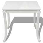 vidaXL Esstisch 80x80x76 cm Hochglanz-Weiß