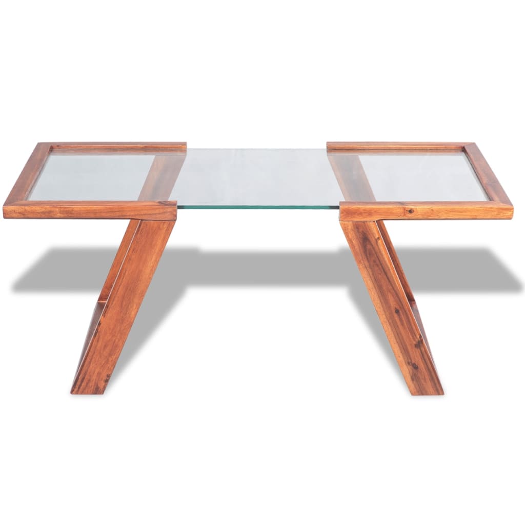 vidaXL Couchtisch Massivholz Akazie Braun 100x50x40 cm