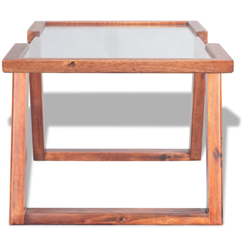 vidaXL Couchtisch Massivholz Akazie Braun 100x50x40 cm