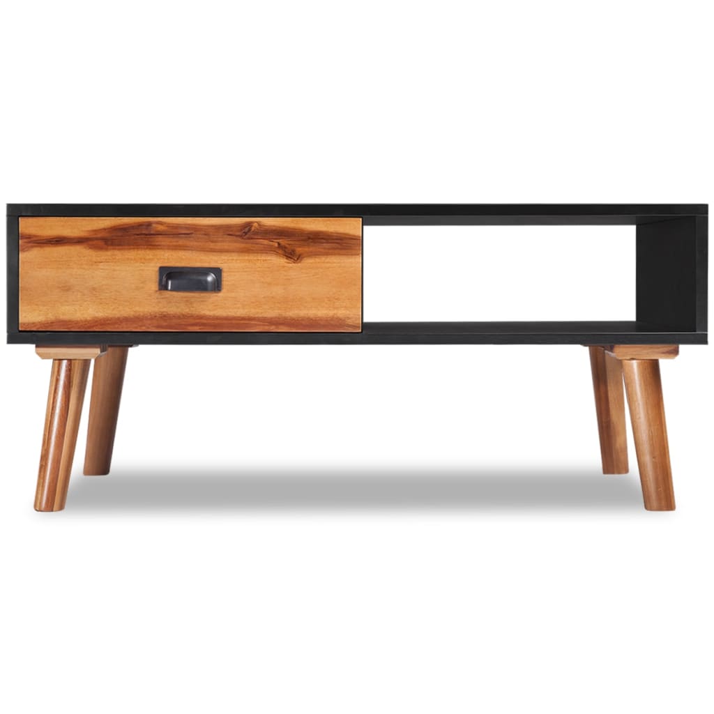 vidaXL Couchtisch Akazienholz Massiv 90 x 50 x 40 cm
