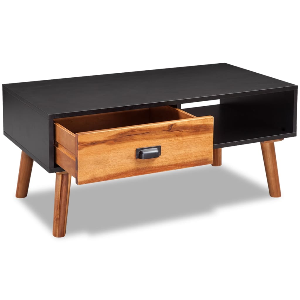 vidaXL Couchtisch Akazienholz Massiv 90 x 50 x 40 cm