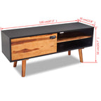 vidaXL TV-Schrank Massivholz Akazie 120x35x50 cm