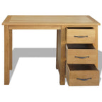 vidaXL Schreibtisch mit 3 Schubladen 106x40x75 cm Massivholz Eiche