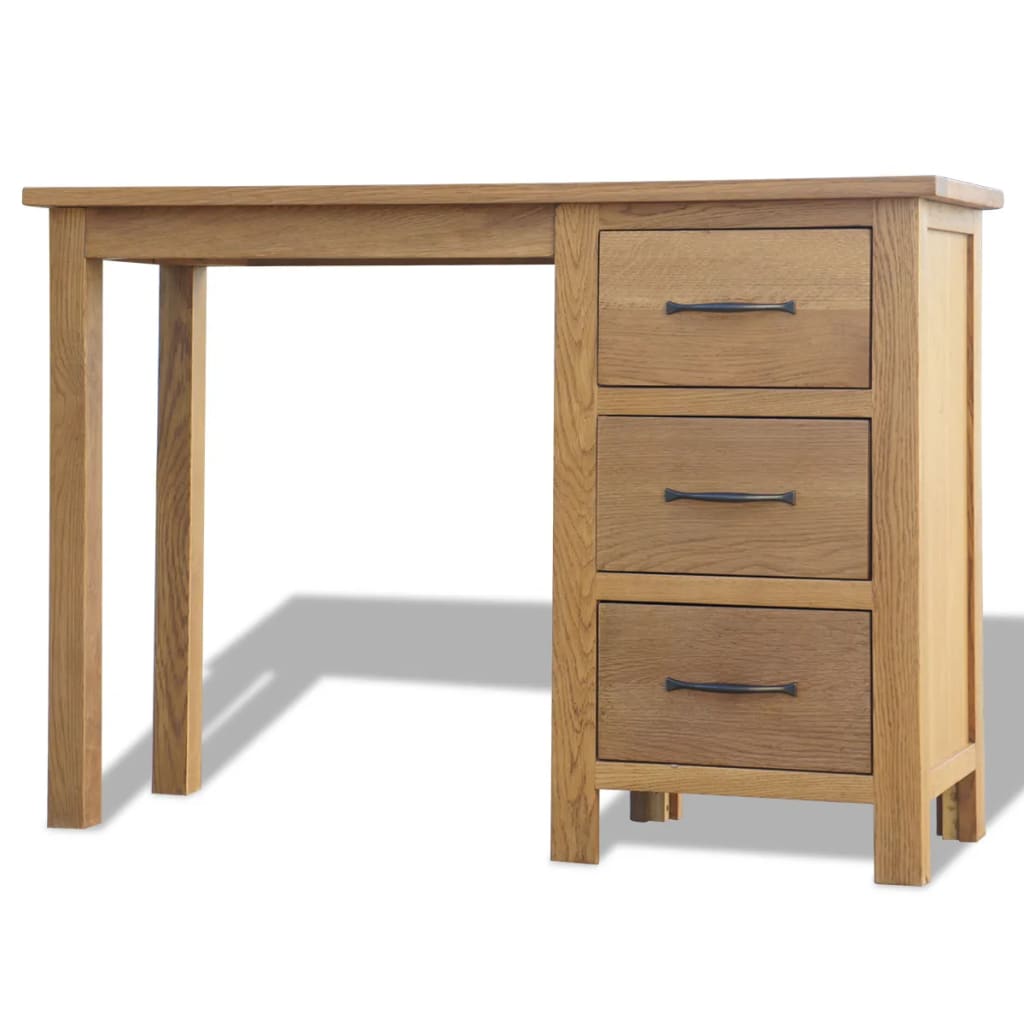vidaXL Schreibtisch mit 3 Schubladen 106x40x75 cm Massivholz Eiche