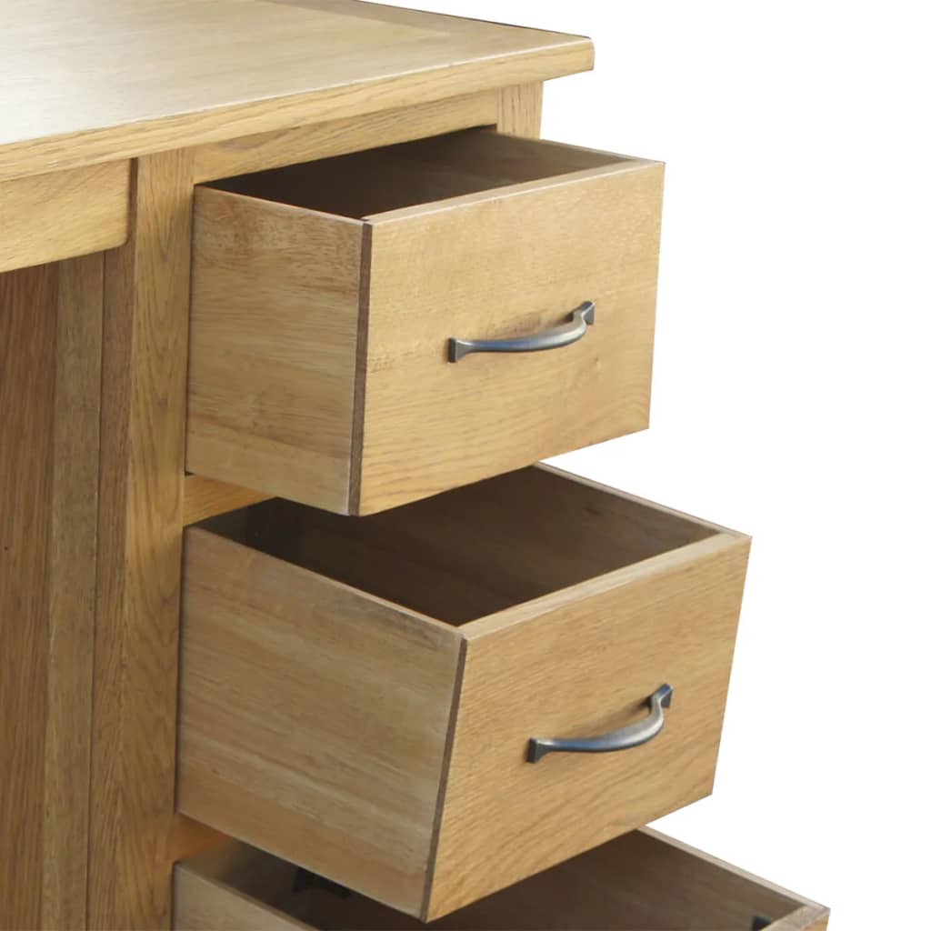 vidaXL Schreibtisch mit 3 Schubladen 106x40x75 cm Massivholz Eiche