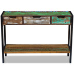 vidaXL Sideboard mit 3 Schubladen Altholz Massiv