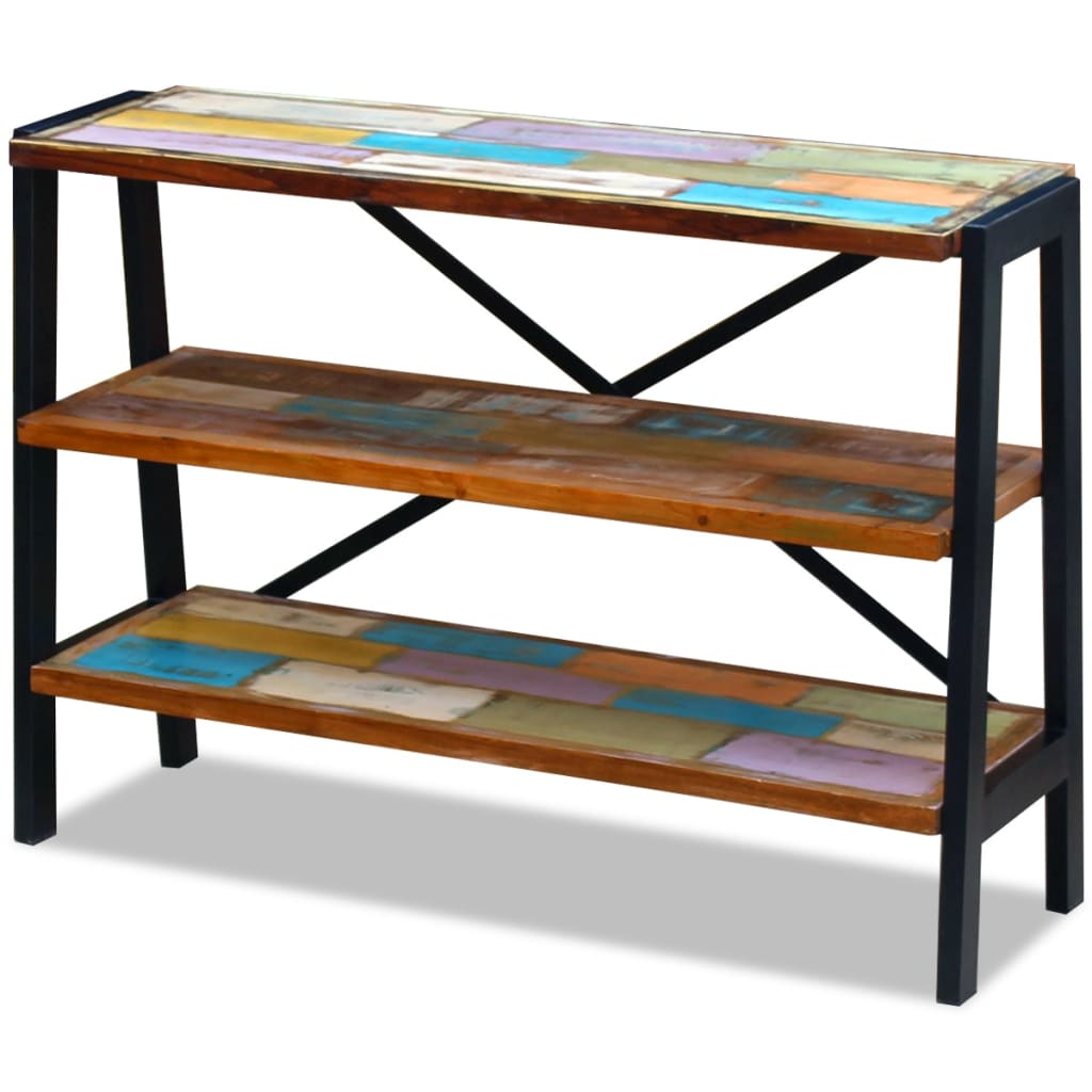 vidaXL Sideboard 3 Regalböden Altholz
