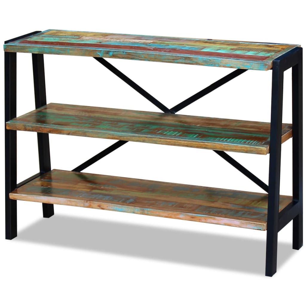 vidaXL Sideboard 3 Regalböden Altholz