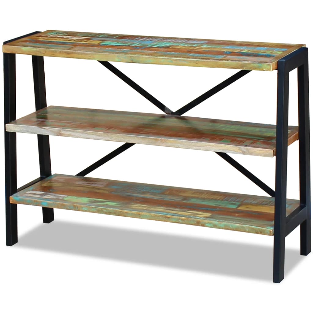 vidaXL Sideboard 3 Regalböden Altholz