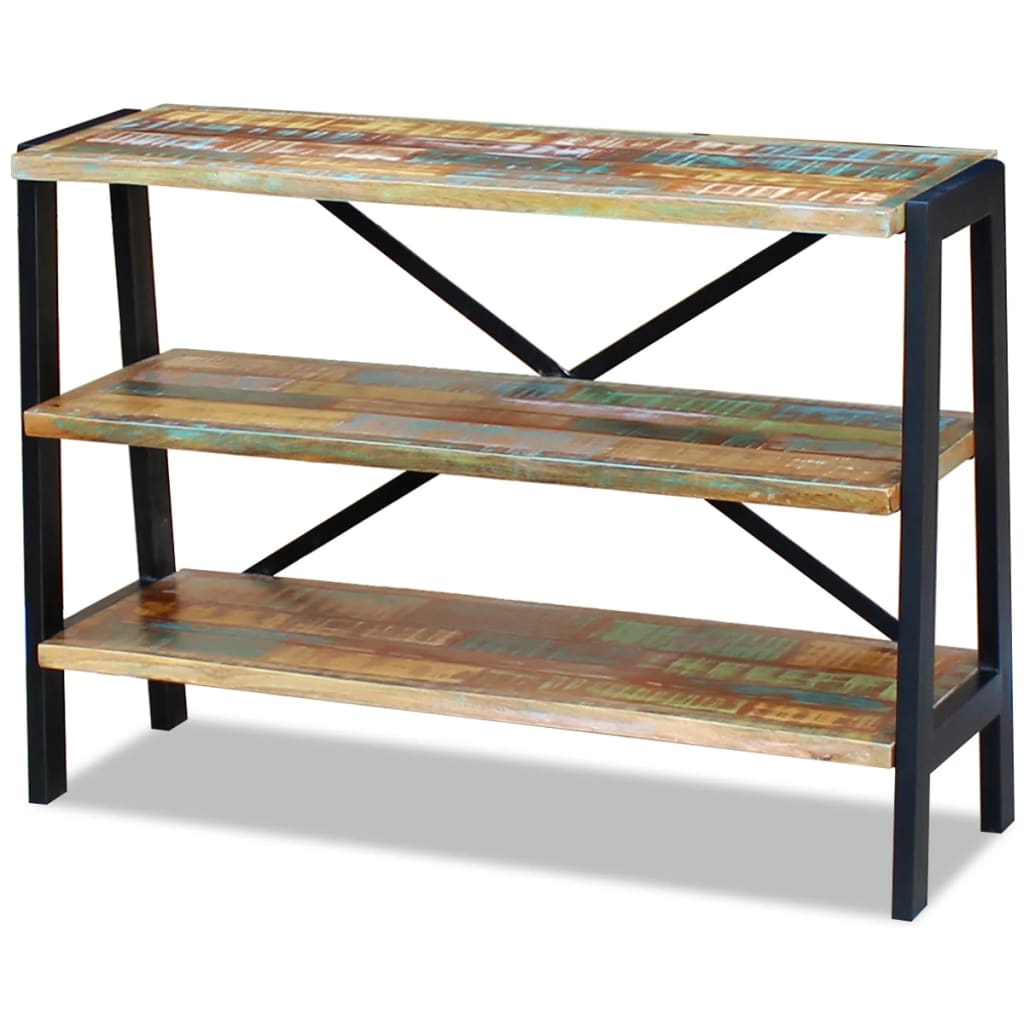vidaXL Sideboard 3 Regalböden Altholz