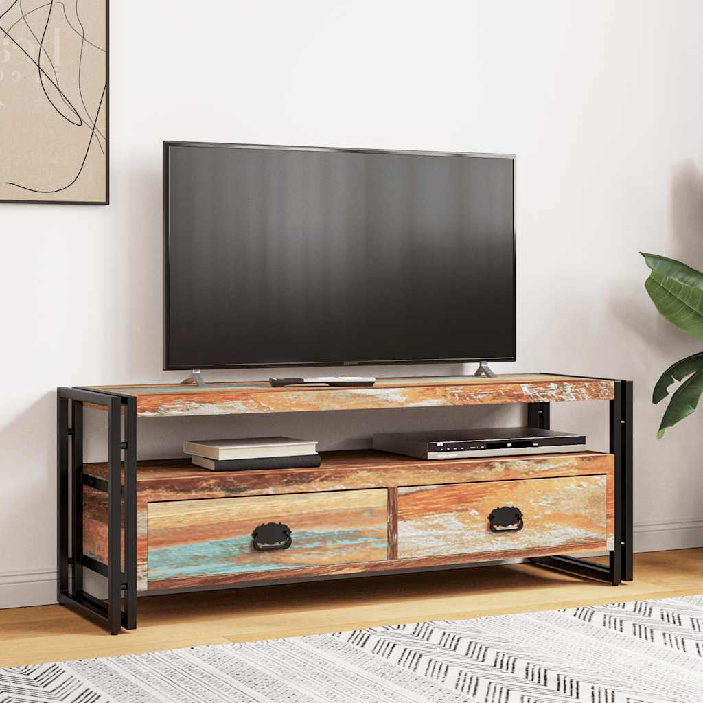 vidaXL TV-Schrank Altholz Massiv