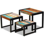 vidaXL 3-tlg. Satztisch-Set Altholz