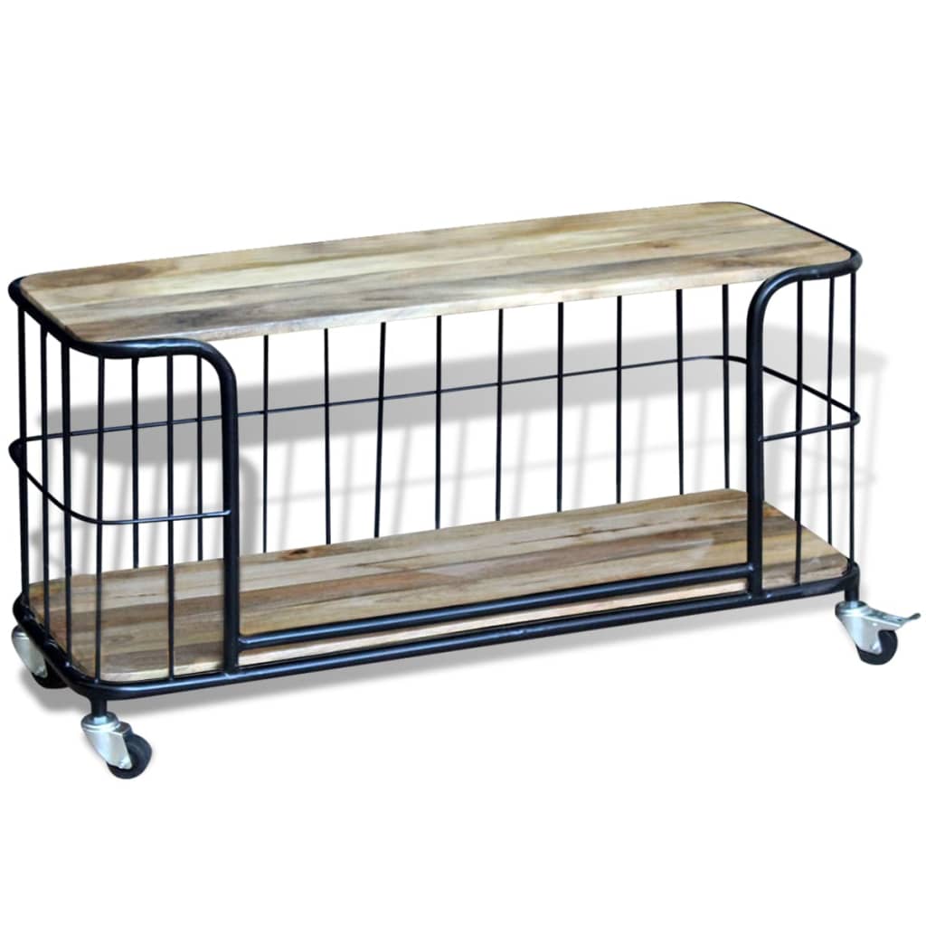 vidaXL TV-Schrank Massivholz Mango 100x40x45 cm