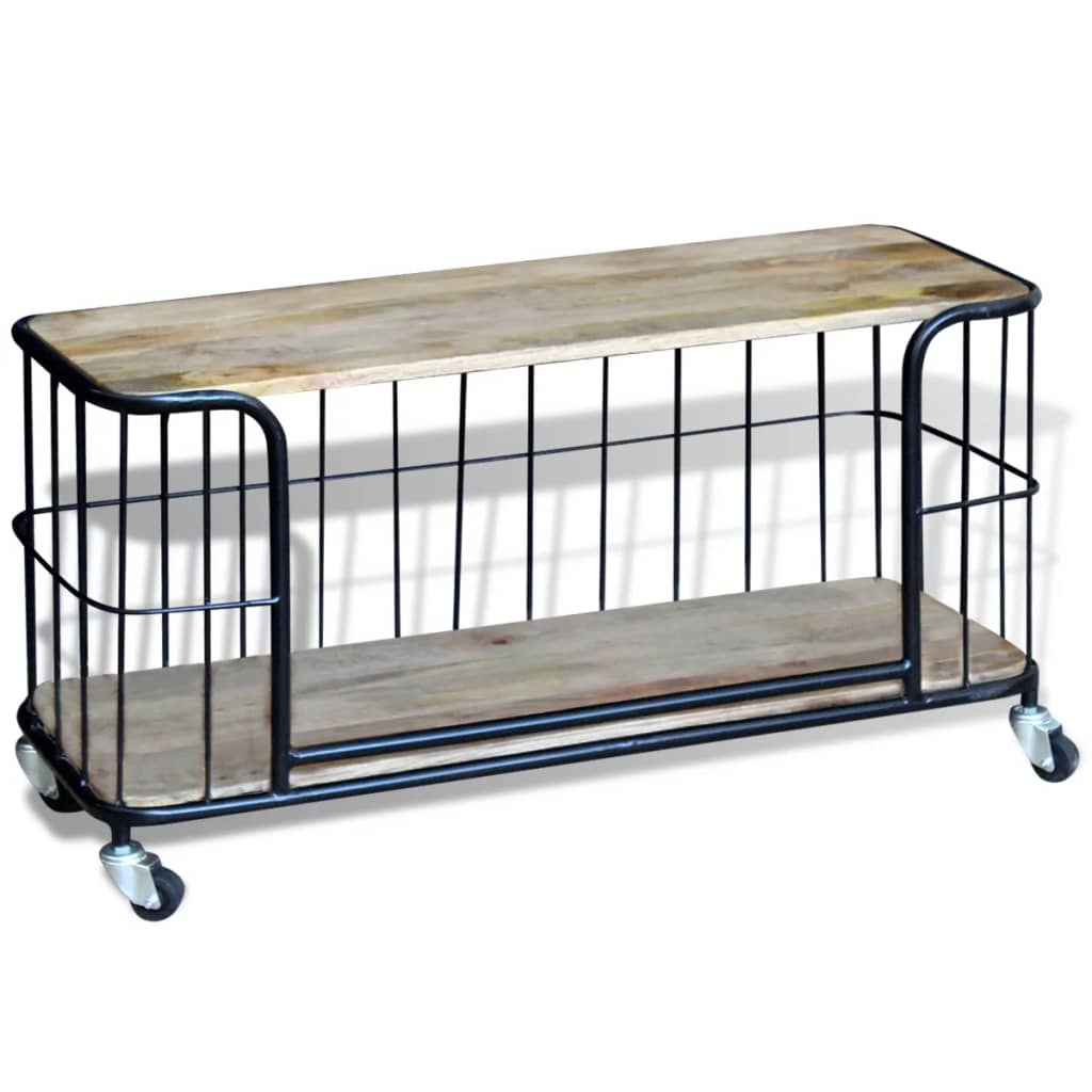 vidaXL TV-Schrank Massivholz Mango 100x40x45 cm