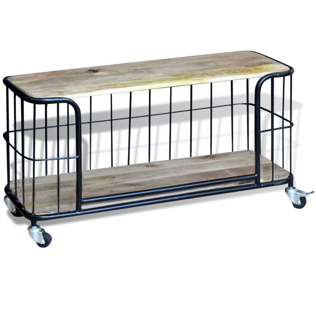 vidaXL TV-Schrank Massivholz Mango 100x40x45 cm