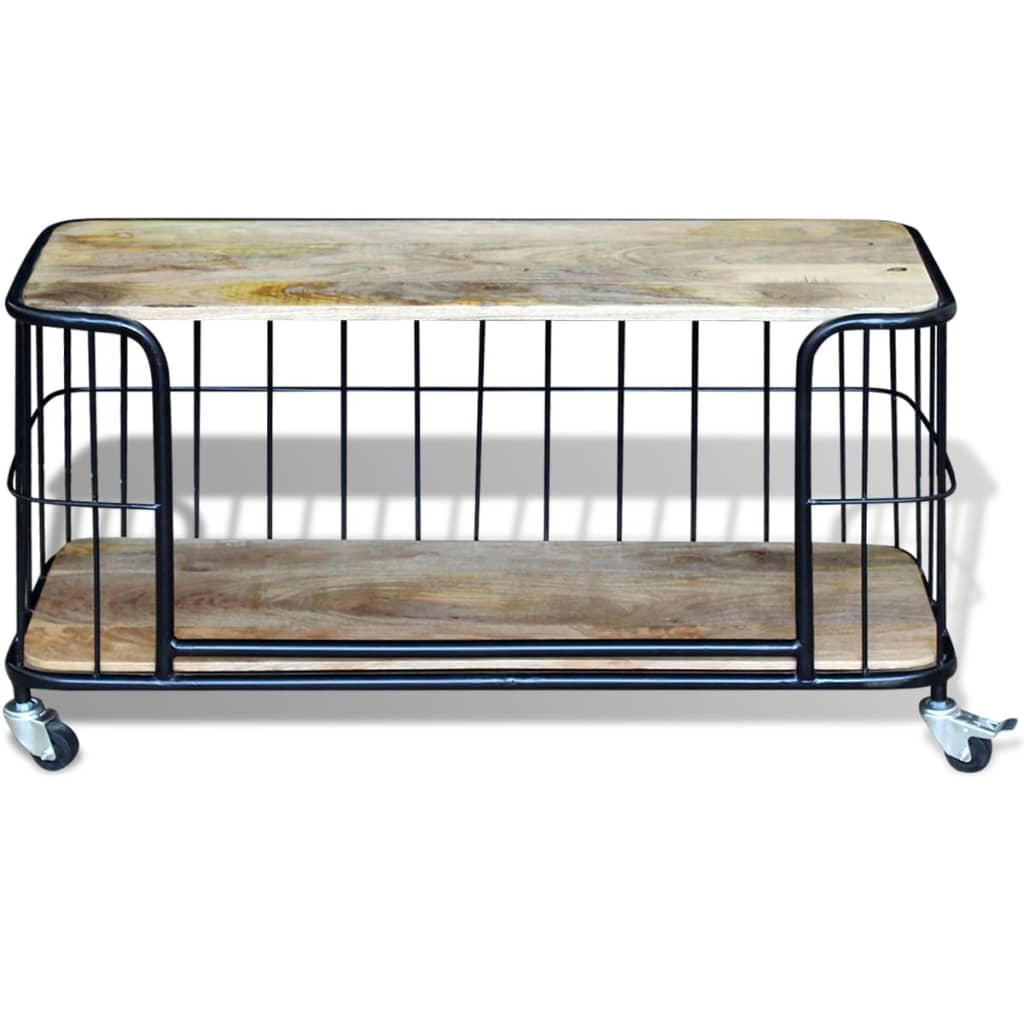 vidaXL TV-Schrank Massivholz Mango 100x40x45 cm
