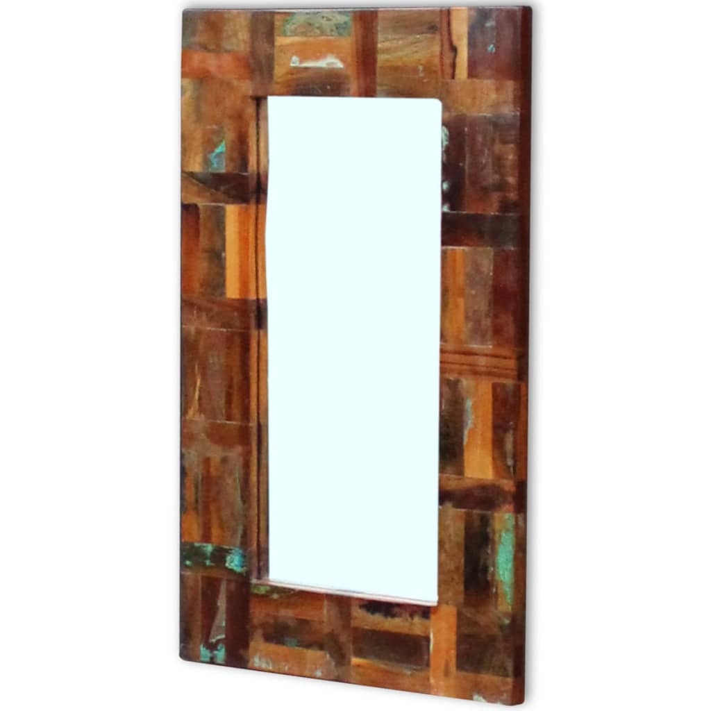vidaXL Spiegel Altholz 80x50 cm