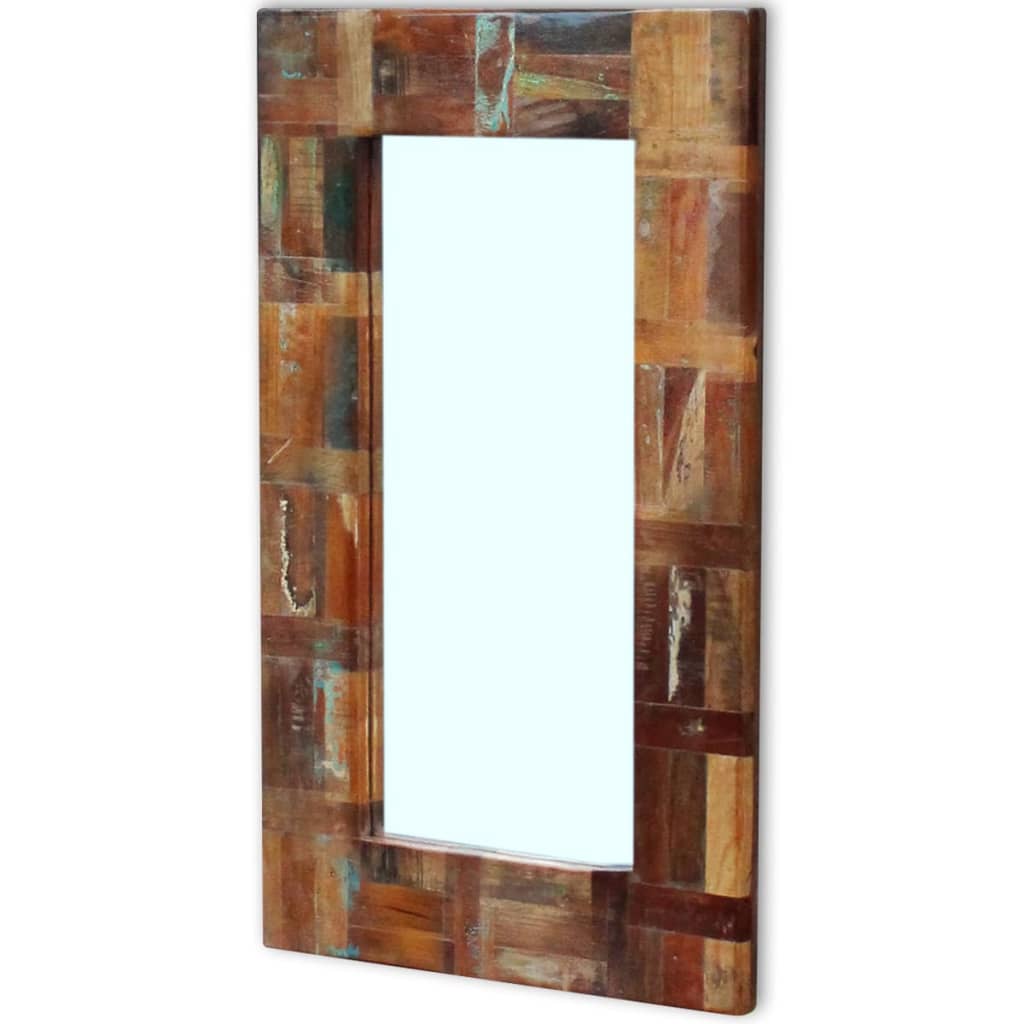 vidaXL Spiegel Altholz 80x50 cm