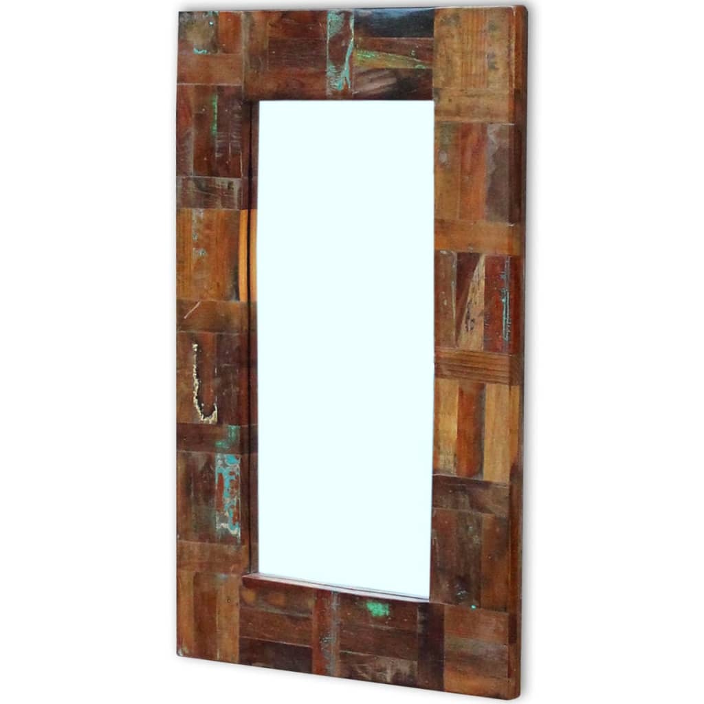 vidaXL Spiegel Altholz 80x50 cm