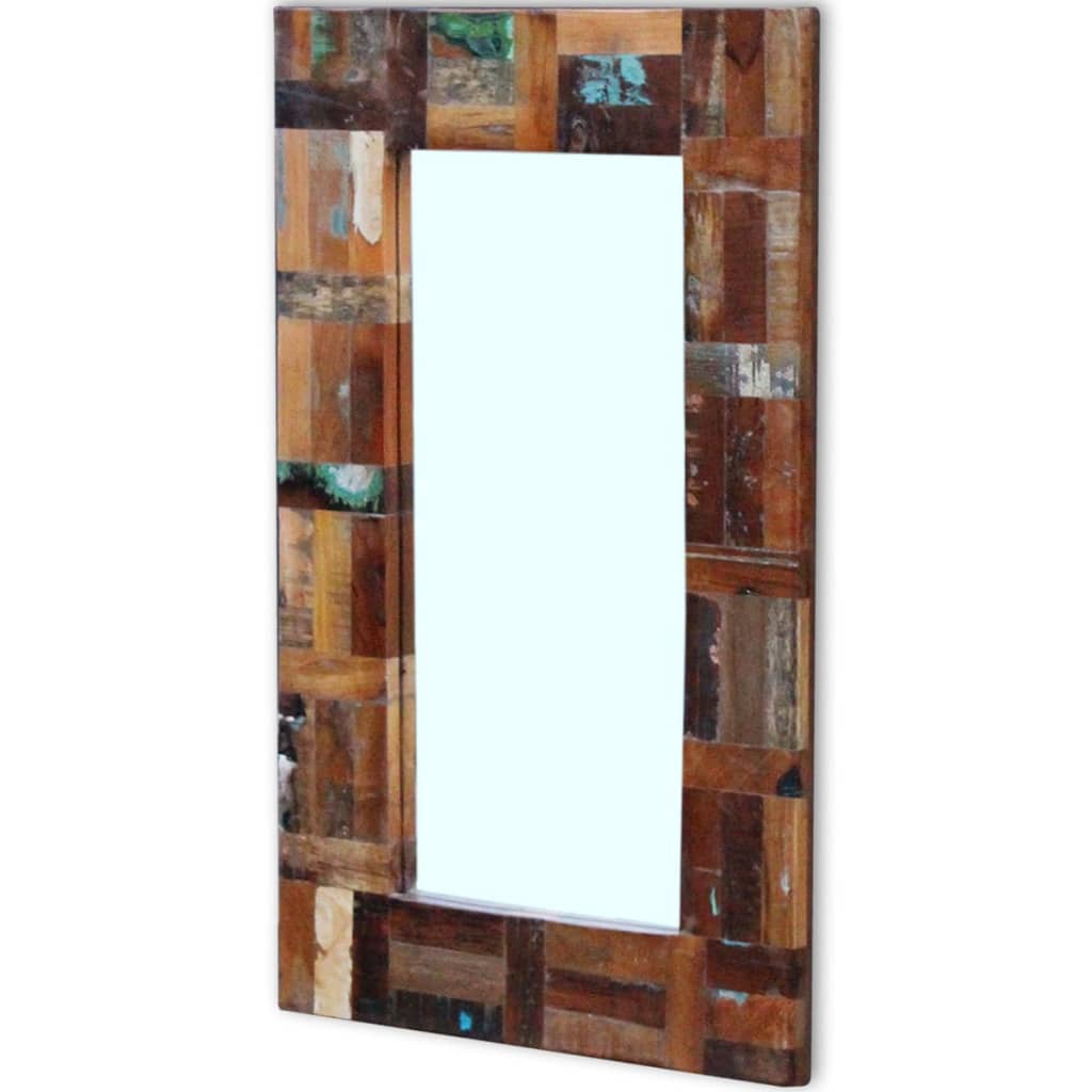 vidaXL Spiegel Altholz 80x50 cm
