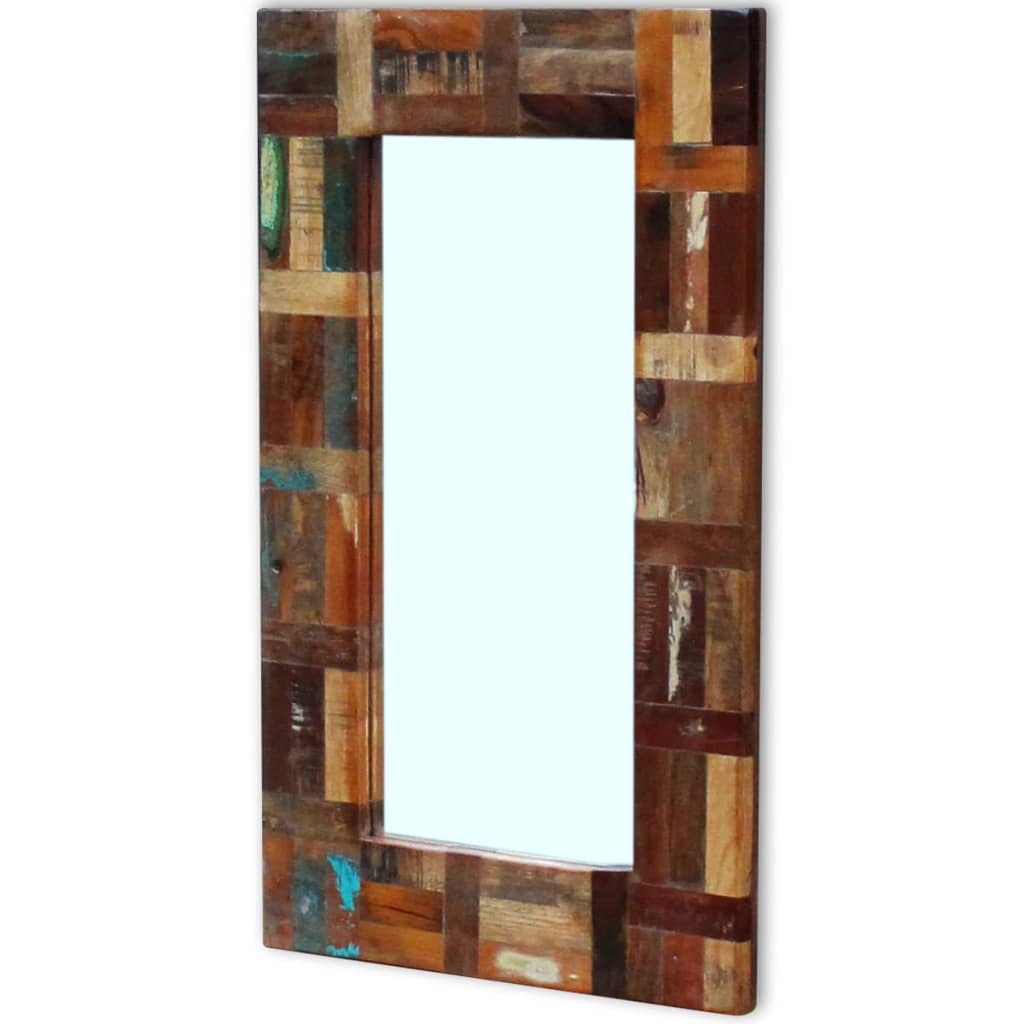 vidaXL Spiegel Altholz 80x50 cm