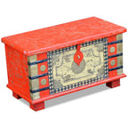 vidaXL Aufbewahrungstruhe Rot Mangoholz 80x40x45 cm
